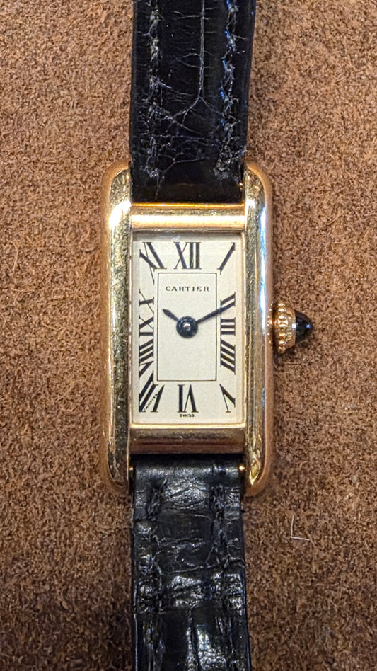 Cartier Alongee Mini tank watch from the 1990s