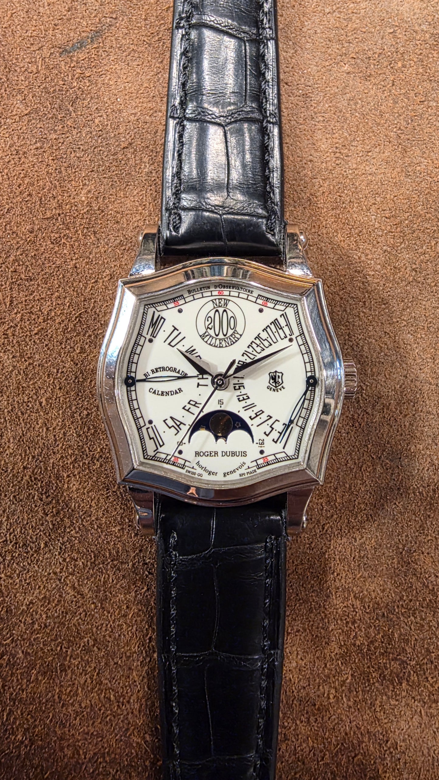 Roger Dubius Sympathie 2000 New Millenary Bi-Retrograde Calender Moon watch