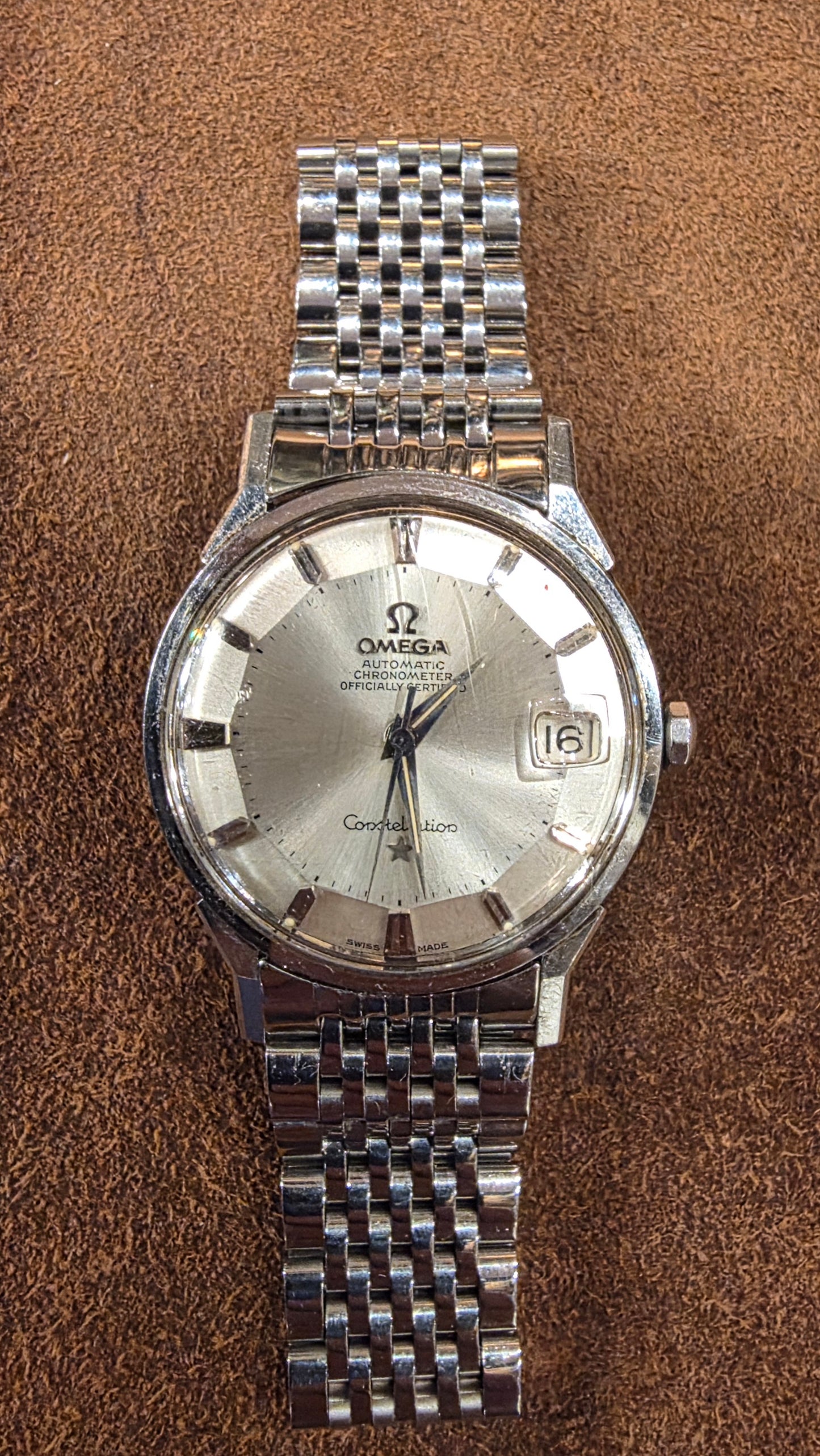 Omega Constellation Pie Pan in steel watch from the 1960s