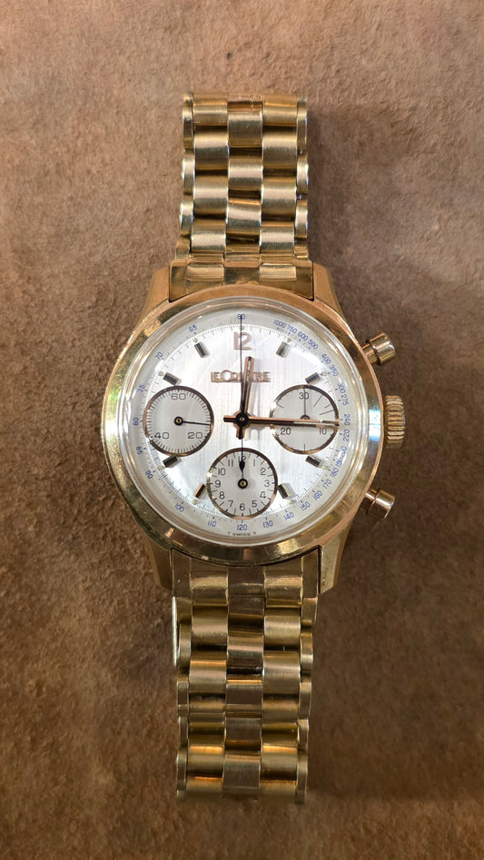 Lecoultre Chronograph in 18kt watch from the 1960s