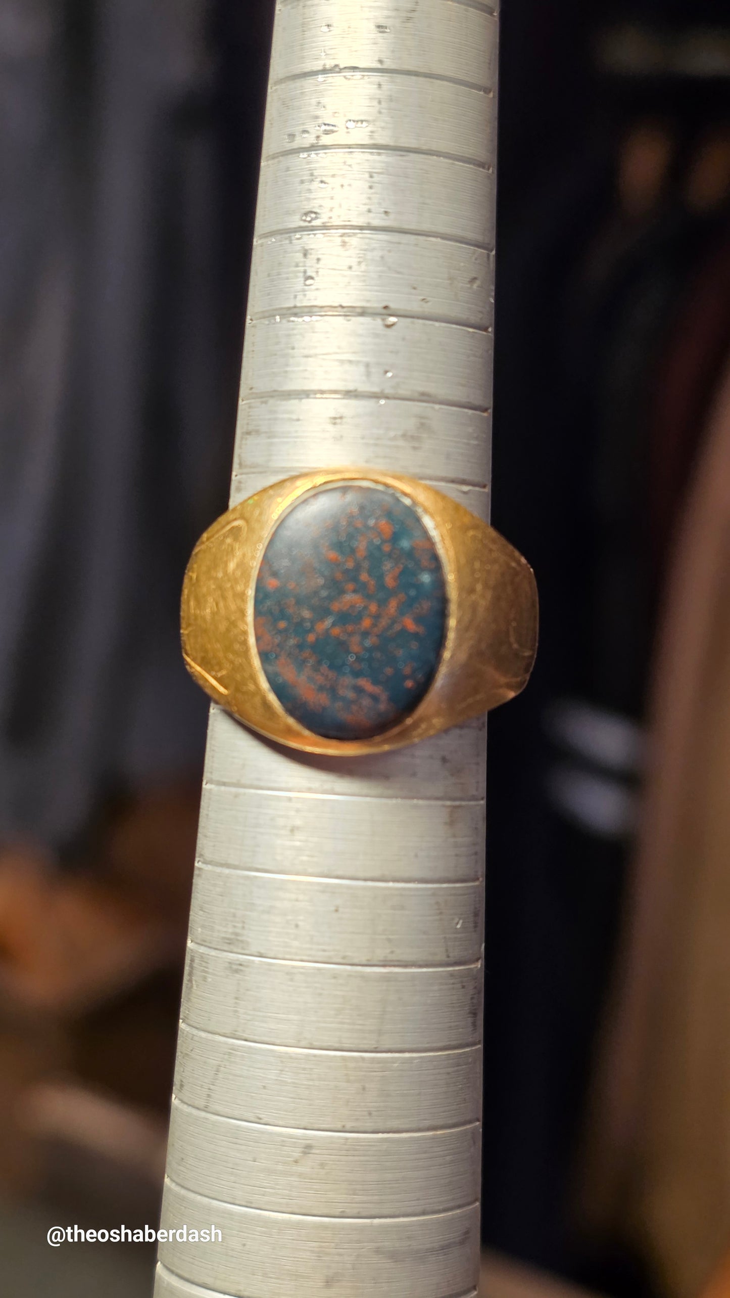 Tiffany and Company bloodstone ring from the 1940s