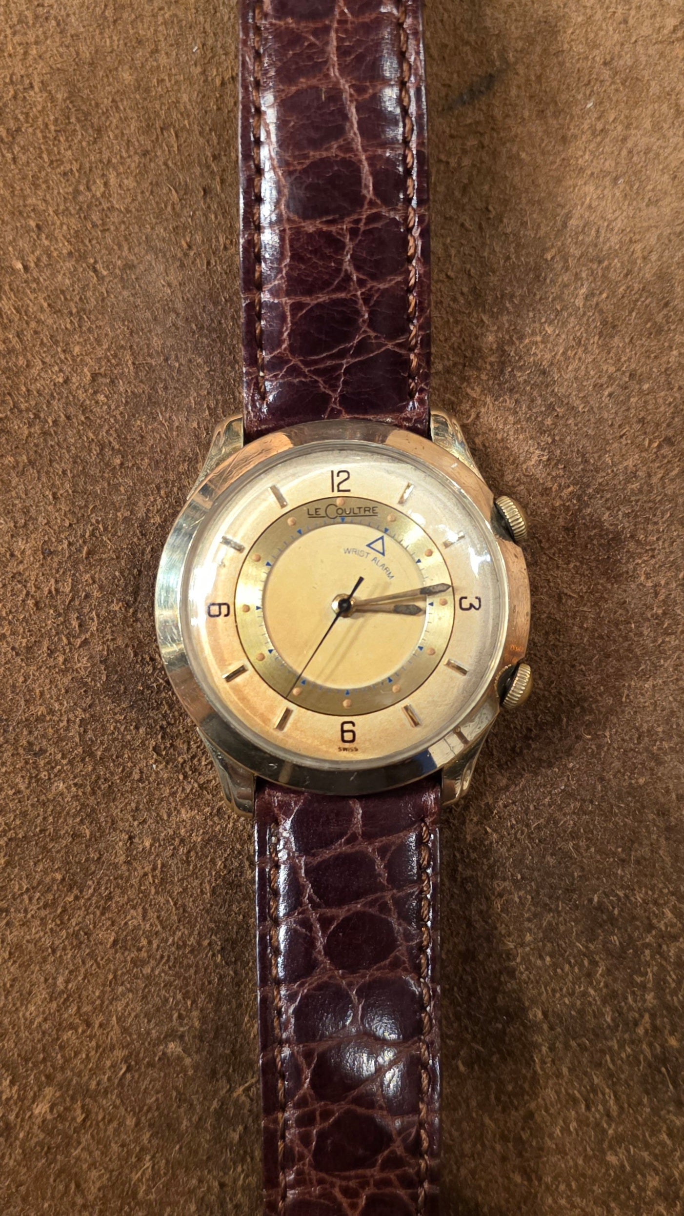 Lecoultre Wrist Alarm watch from the 1950s.