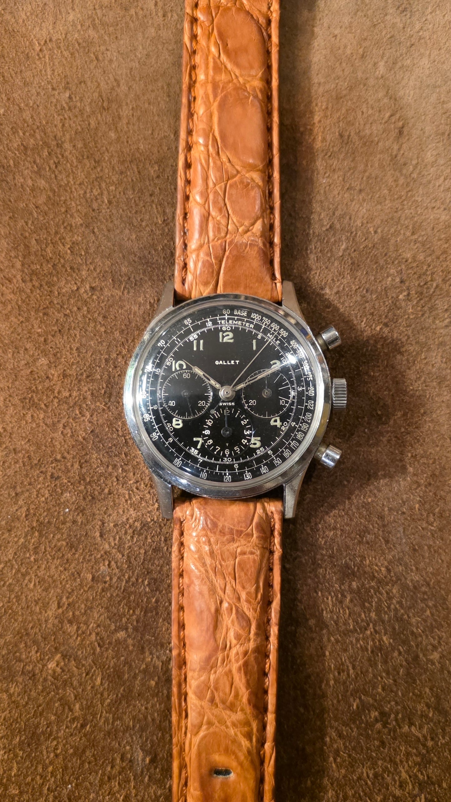 Gallet Multi Chron 12 Jim Clark watch from the 1960s