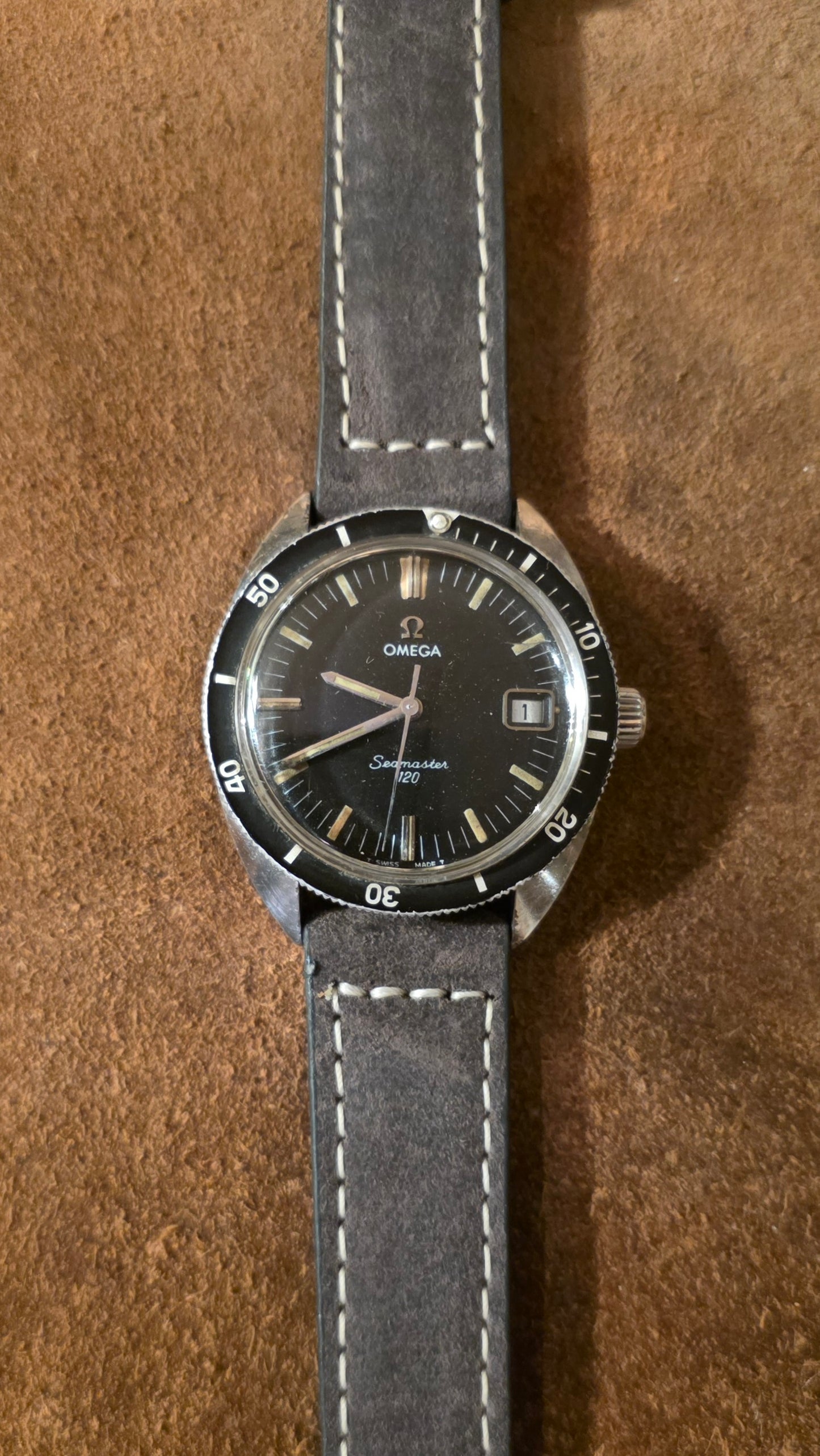 Omega 166 027 Seamaster 120 watch from the late 1960s.
