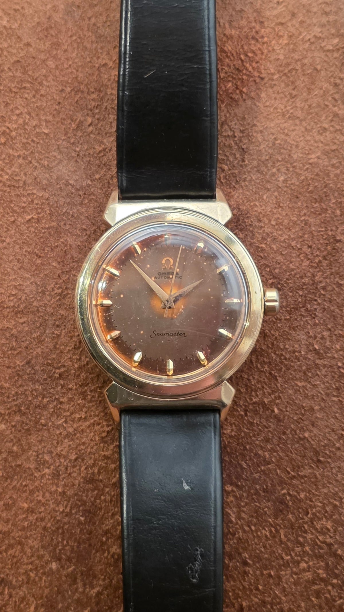 Omega Seamaster Hooded Fork lugs watch from the 1950s
