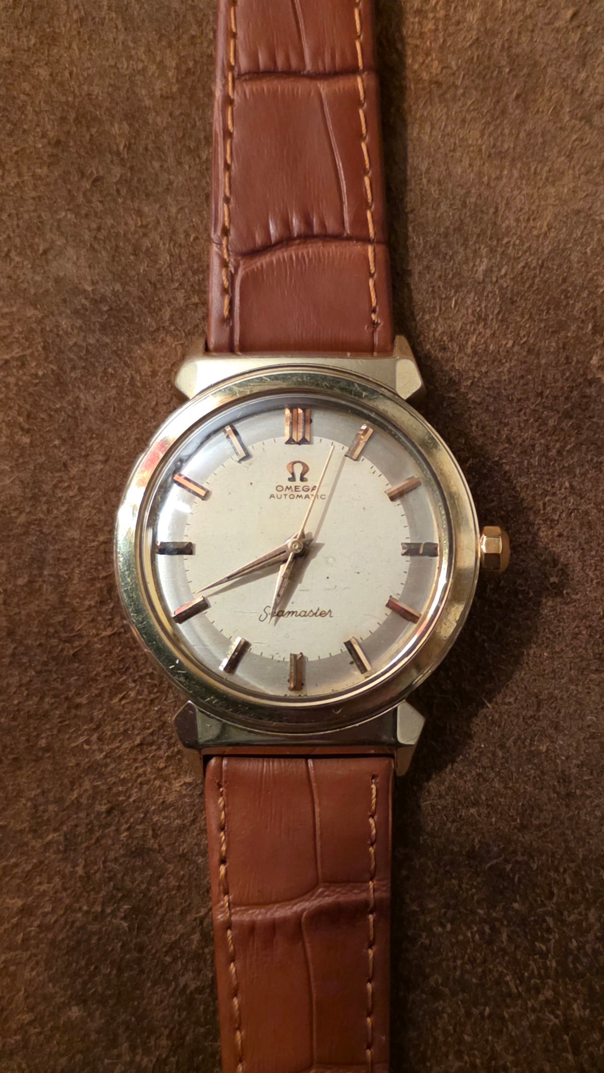 Omega Seamaster Hooded Fork Lugs watch from the 1950s