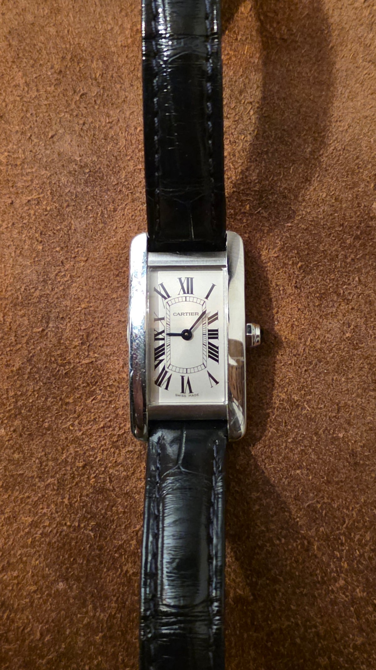 Cartier American Tank 3970 watch from current line.