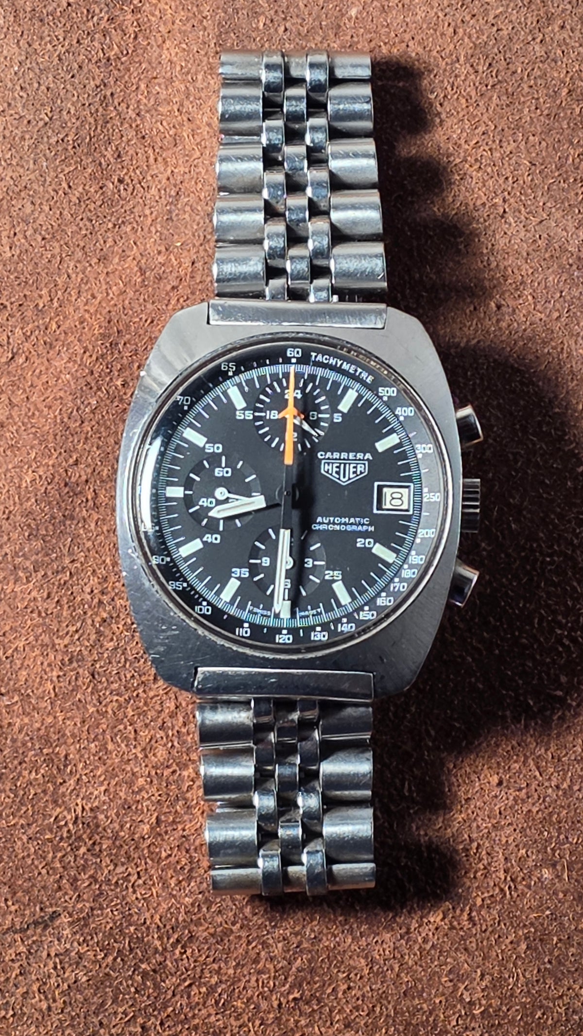 Heuer Carrera Lemania 510 523 watch from the 1980s