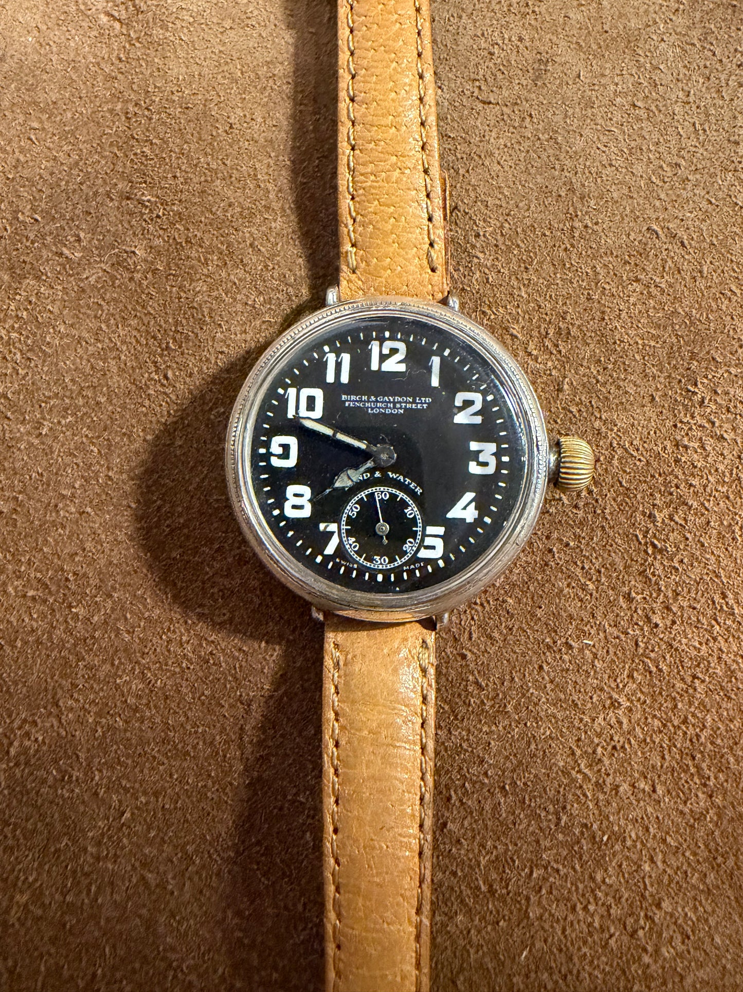 Zenith Land and Water WWI Trench Watch for Birch and Gaydon circa 1918