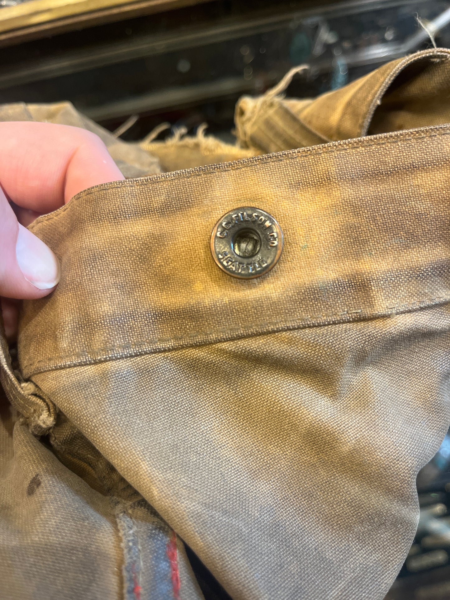 CC Filson Logging Tin Cloth Waxed Cotton Canvas Trouser