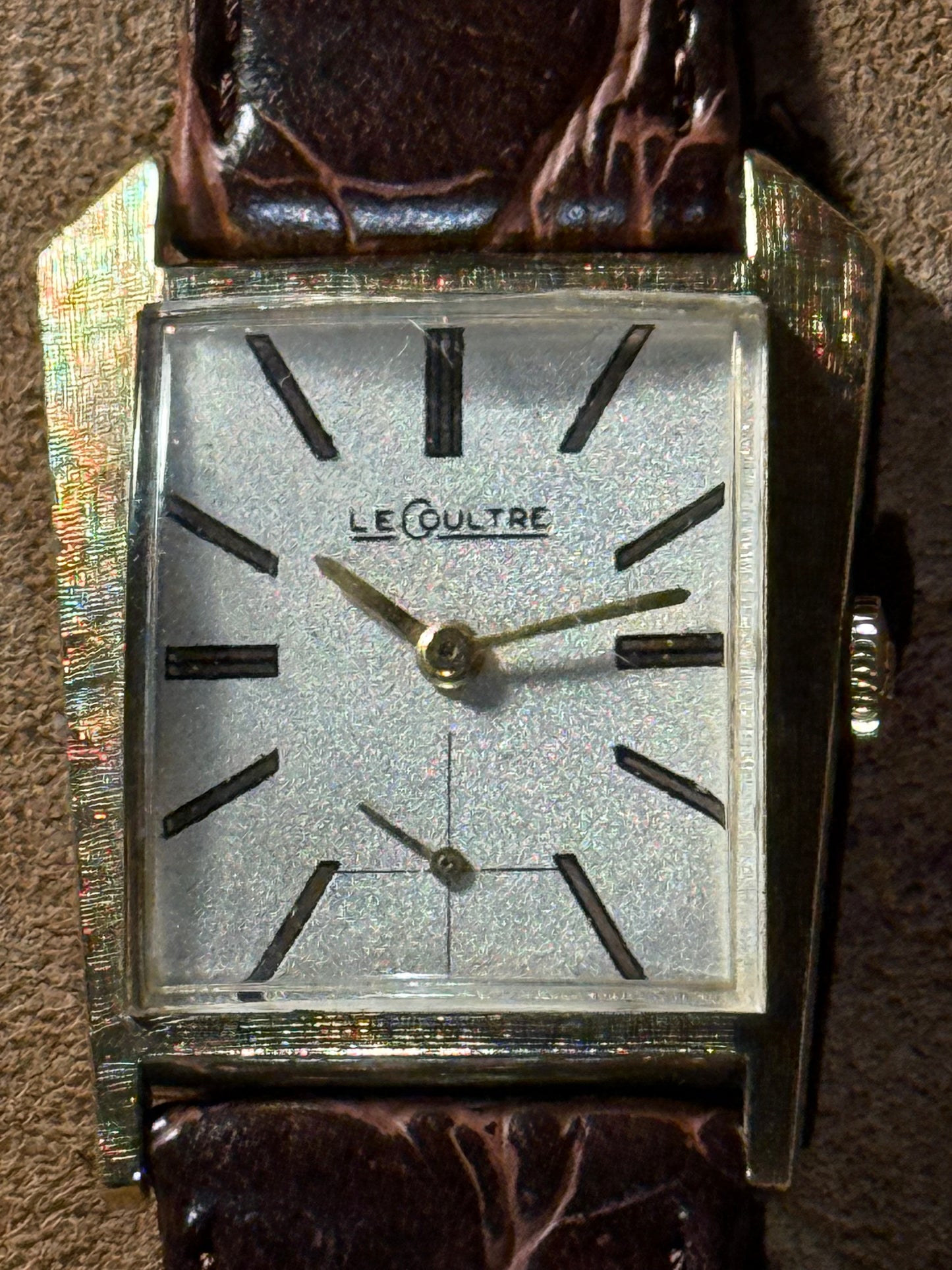 Lecoultre Mid century asymmetrical watch from the 1950s