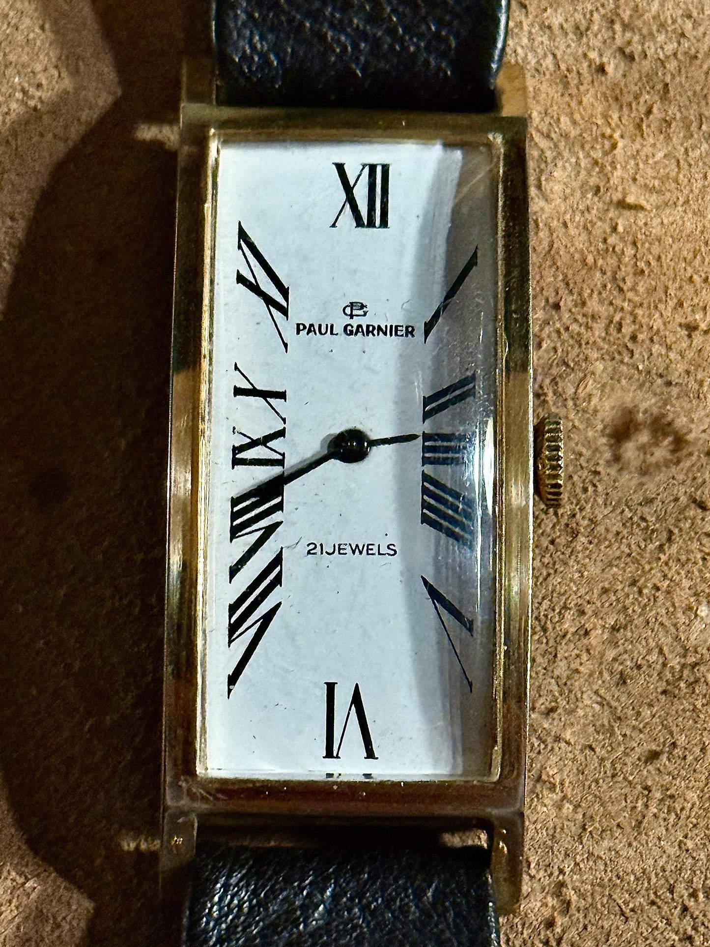 Paul Garnier Tank watch from the 1980s.