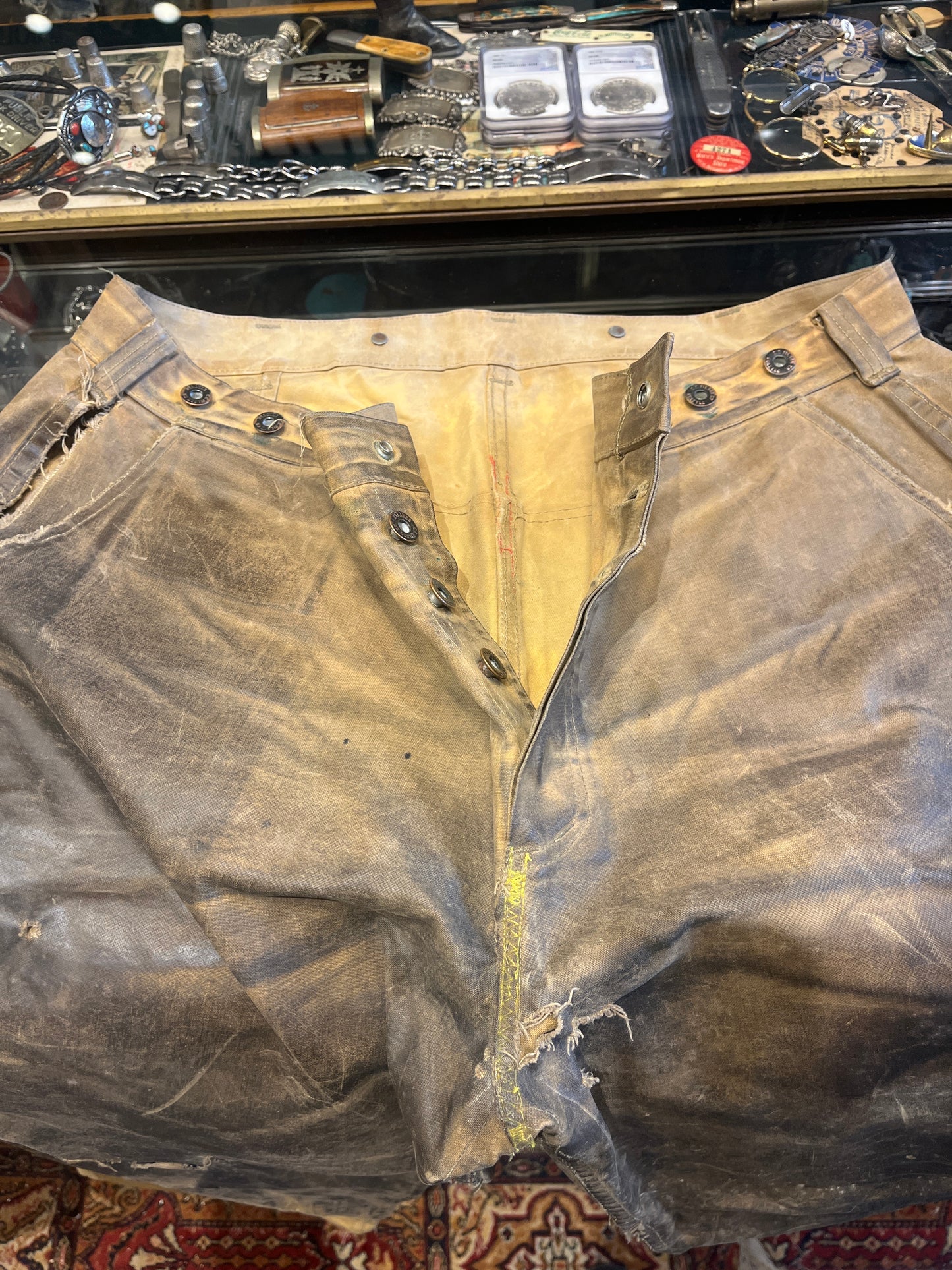 CC Filson Logging Tin Cloth Waxed Cotton Canvas Trouser