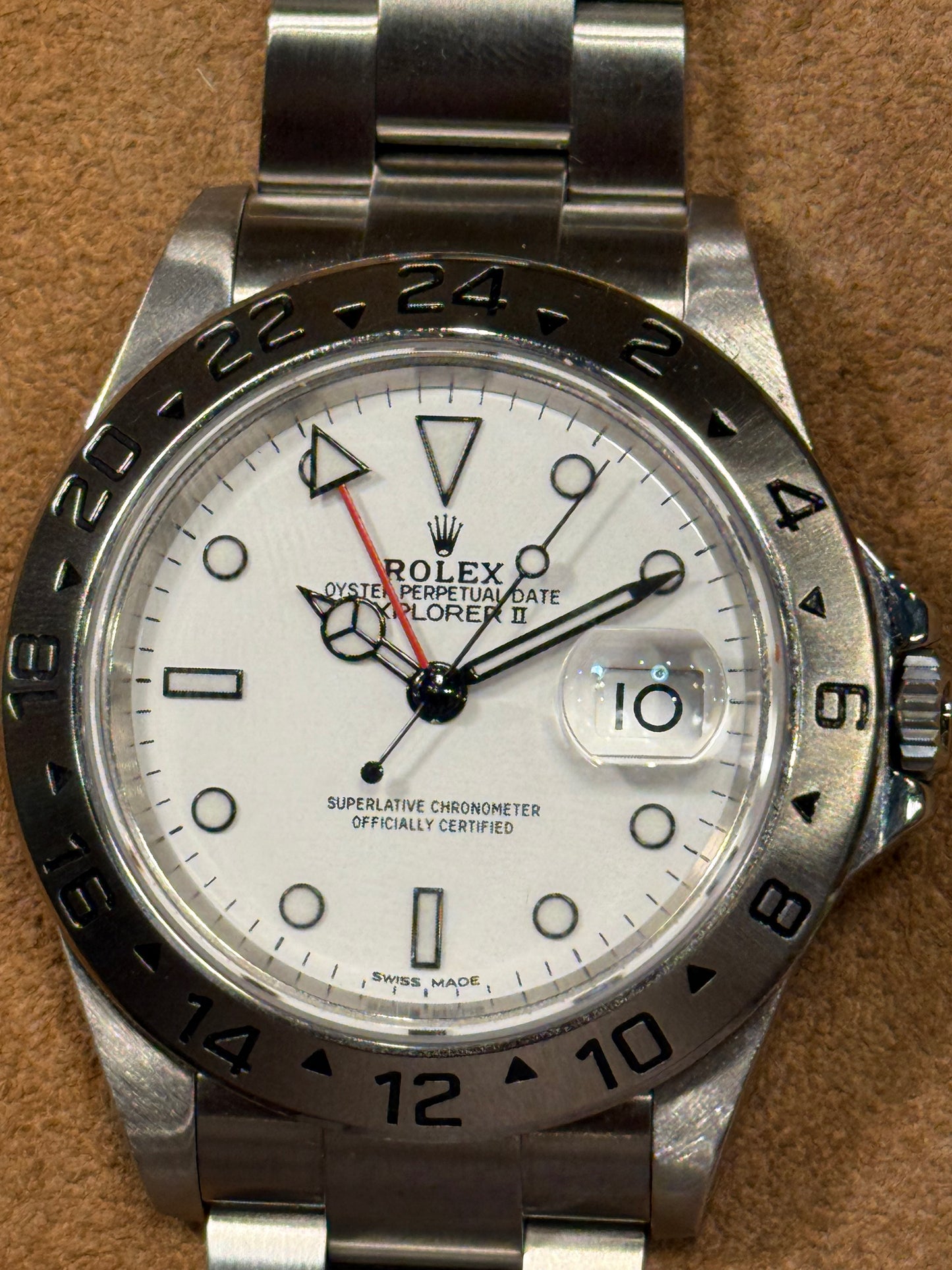 Rolex Explorer II 16570 white dial from 2000.