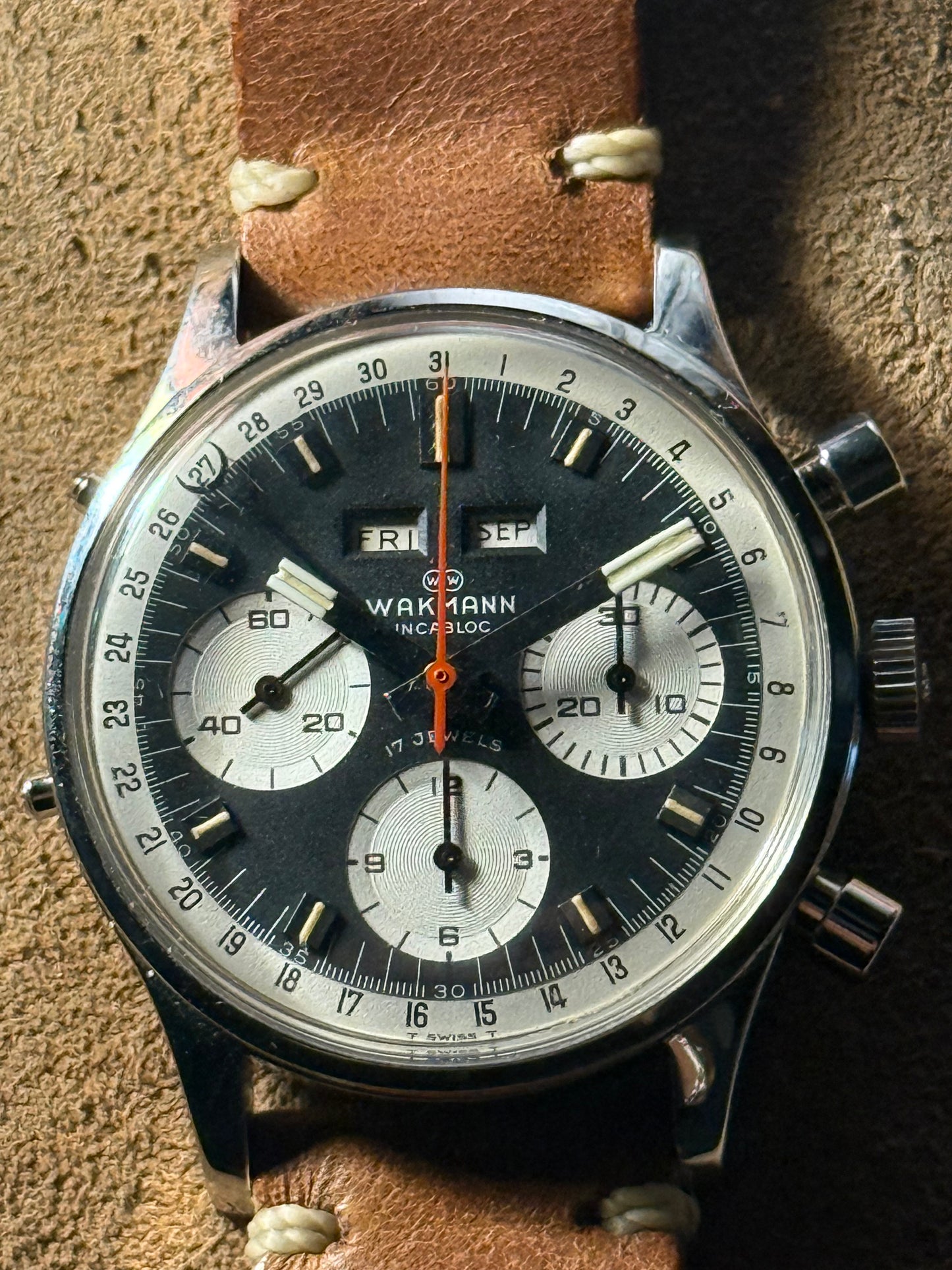 Wakmann triple date chronograph 37 mm Gigandet.