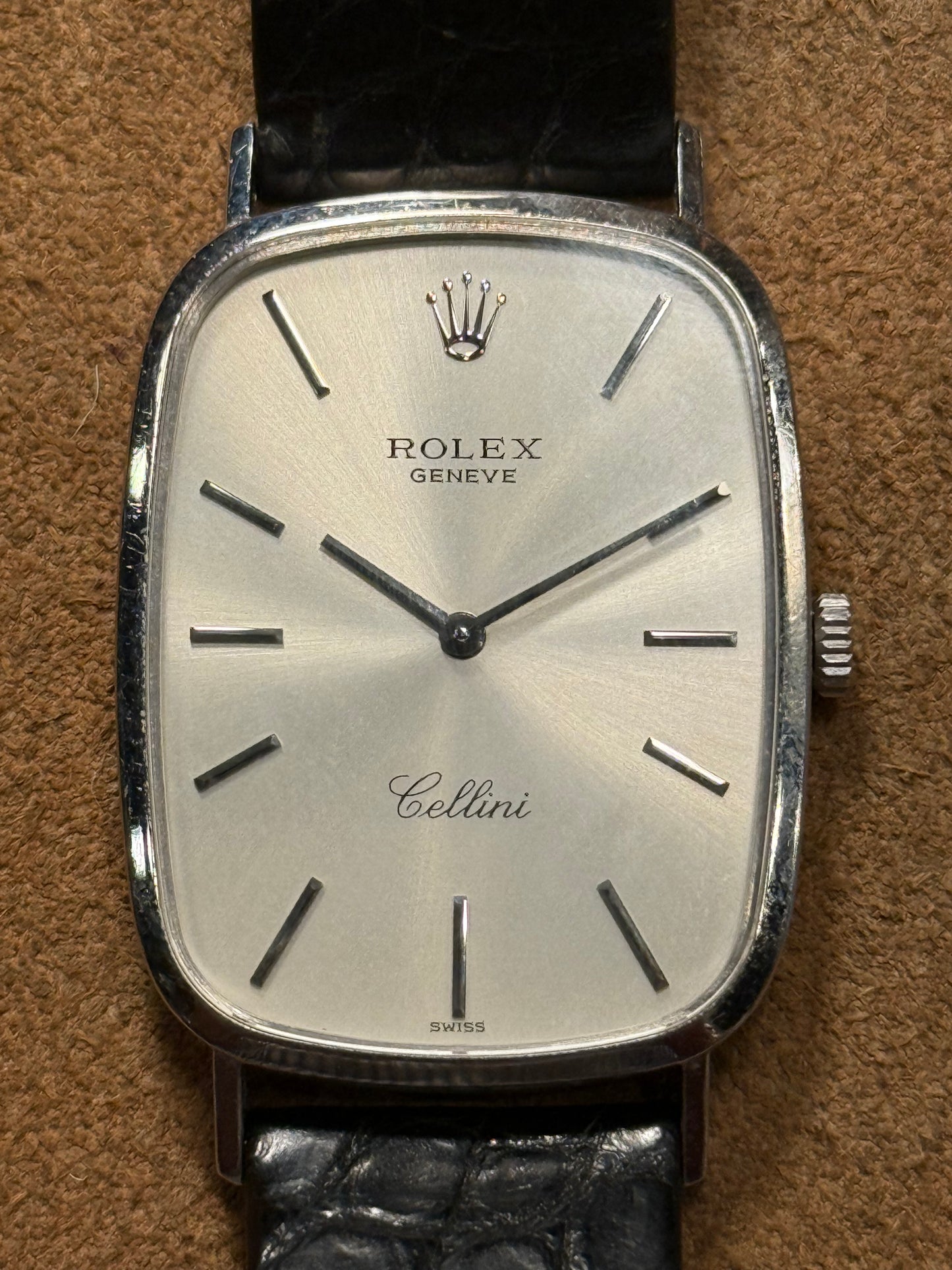 Rolex Cellini 4113 18k white gold from 1976.