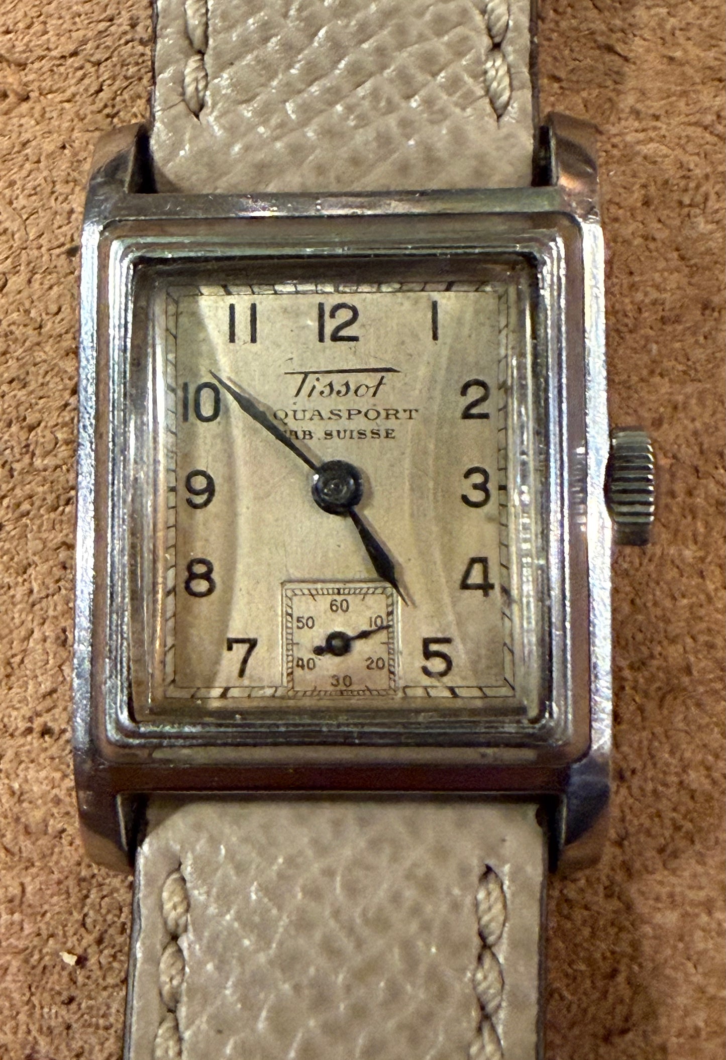 Vintage Tissot Aqua sport FAB Swiss dial watch from the 1940s.