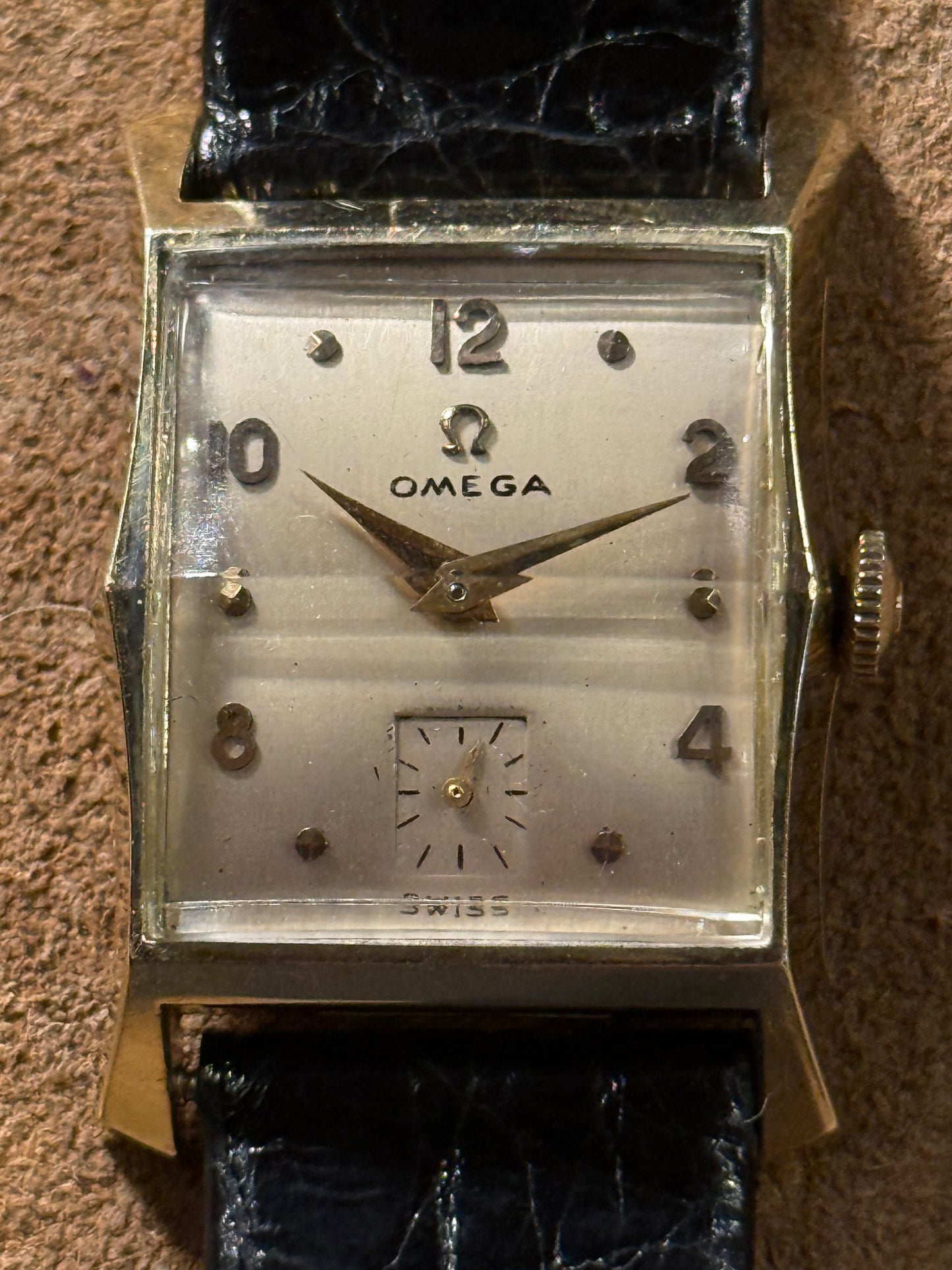 Omega 14k Tank watch from the 1950s.