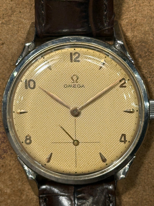 Omega Waffle cream dial watch from the 1950s.