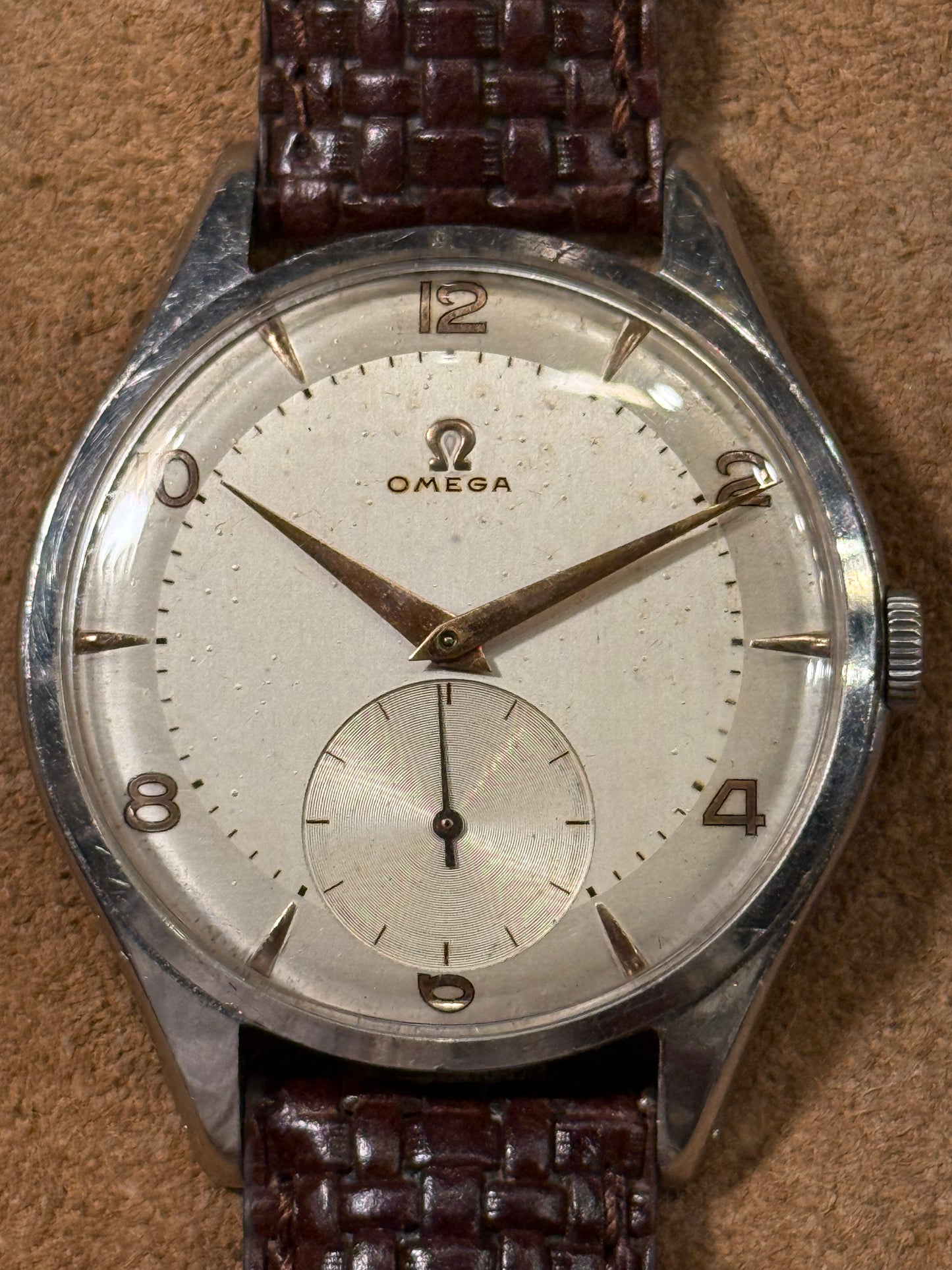Omega oversized case watch from the 1950s.