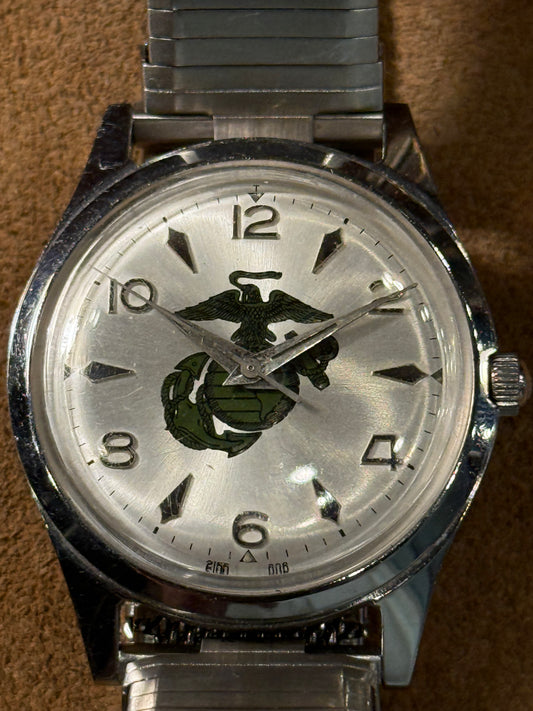 Benrus prototype US Marine corps insigmia watch.