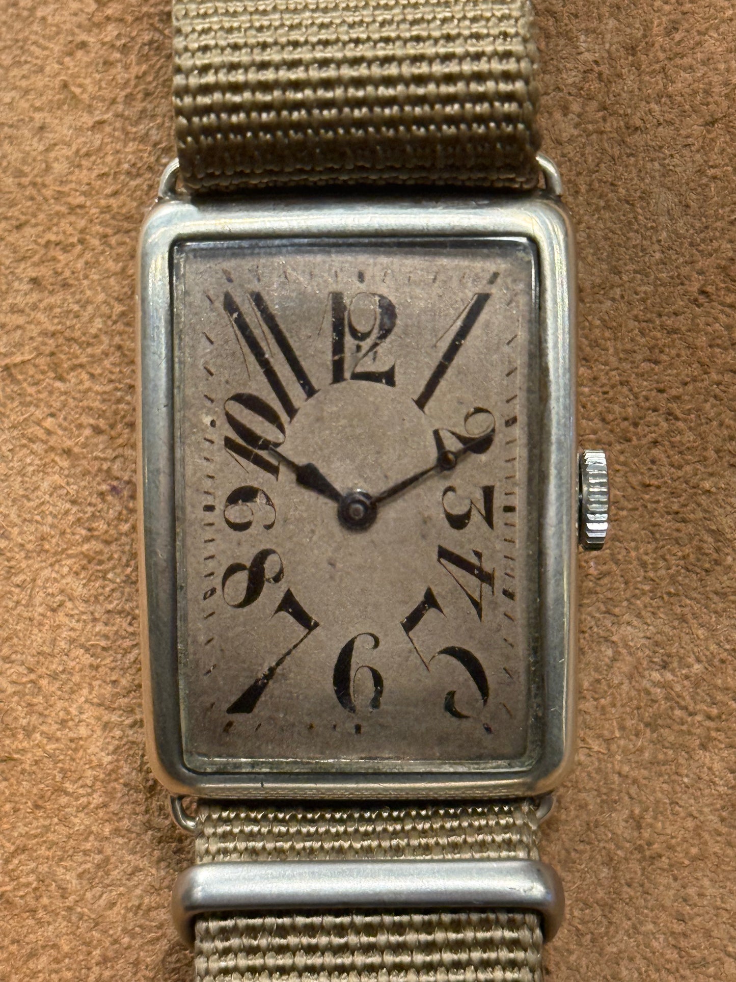 Helvetia Art Deco Silver case watch.