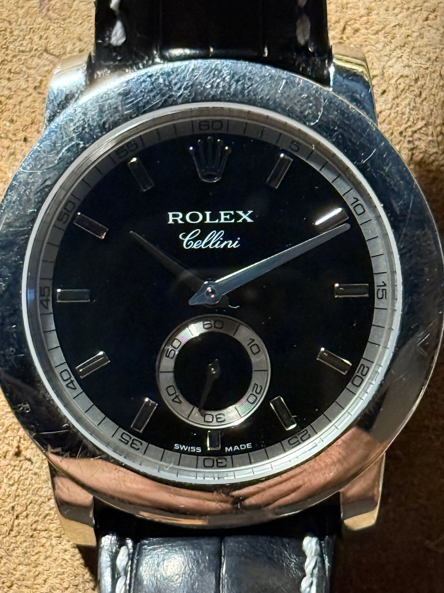 Rolex Cellini. 5241 In platinum from 2006.