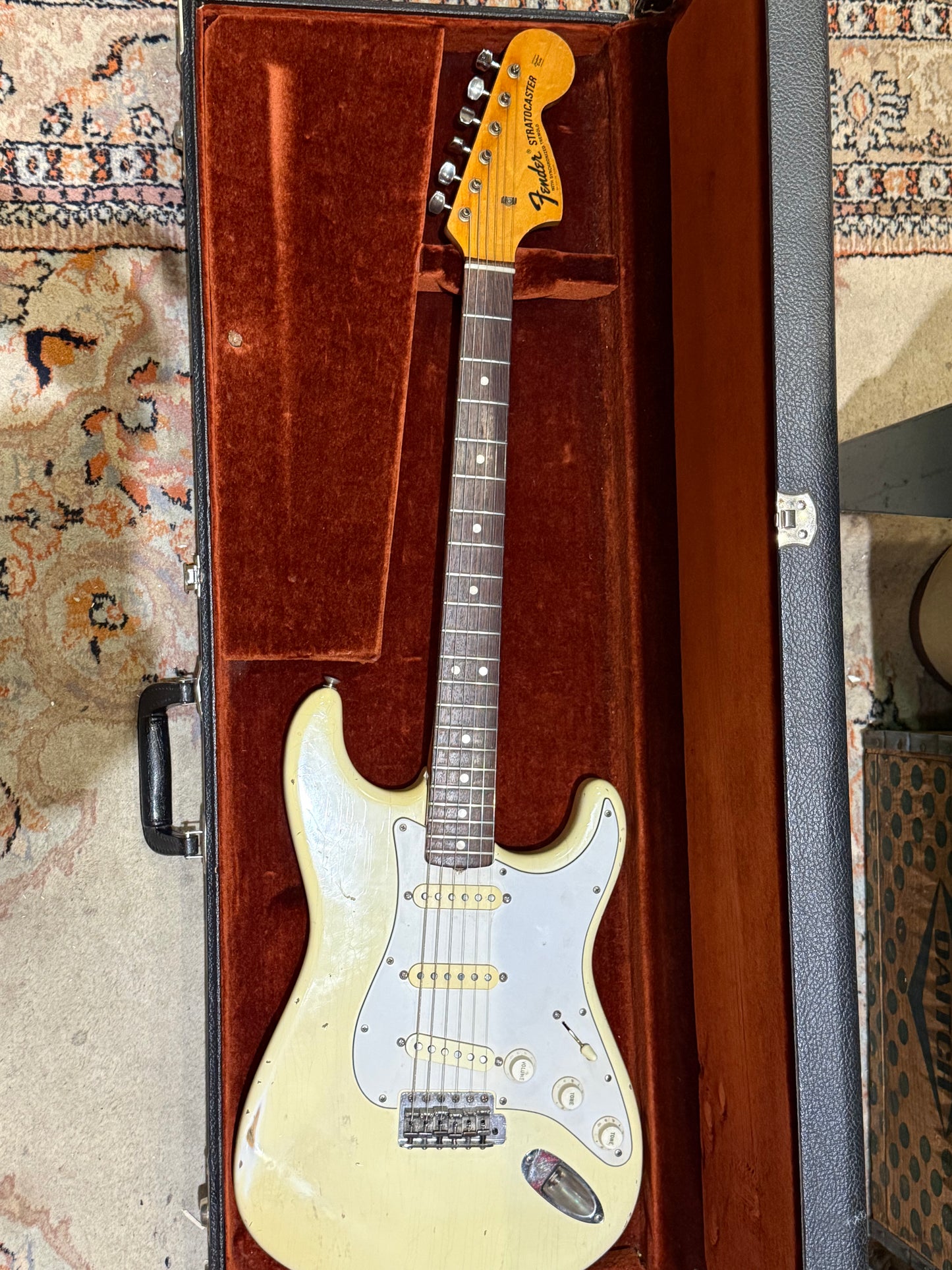 Fender Stratocaster 4 bolt from the 1970s .