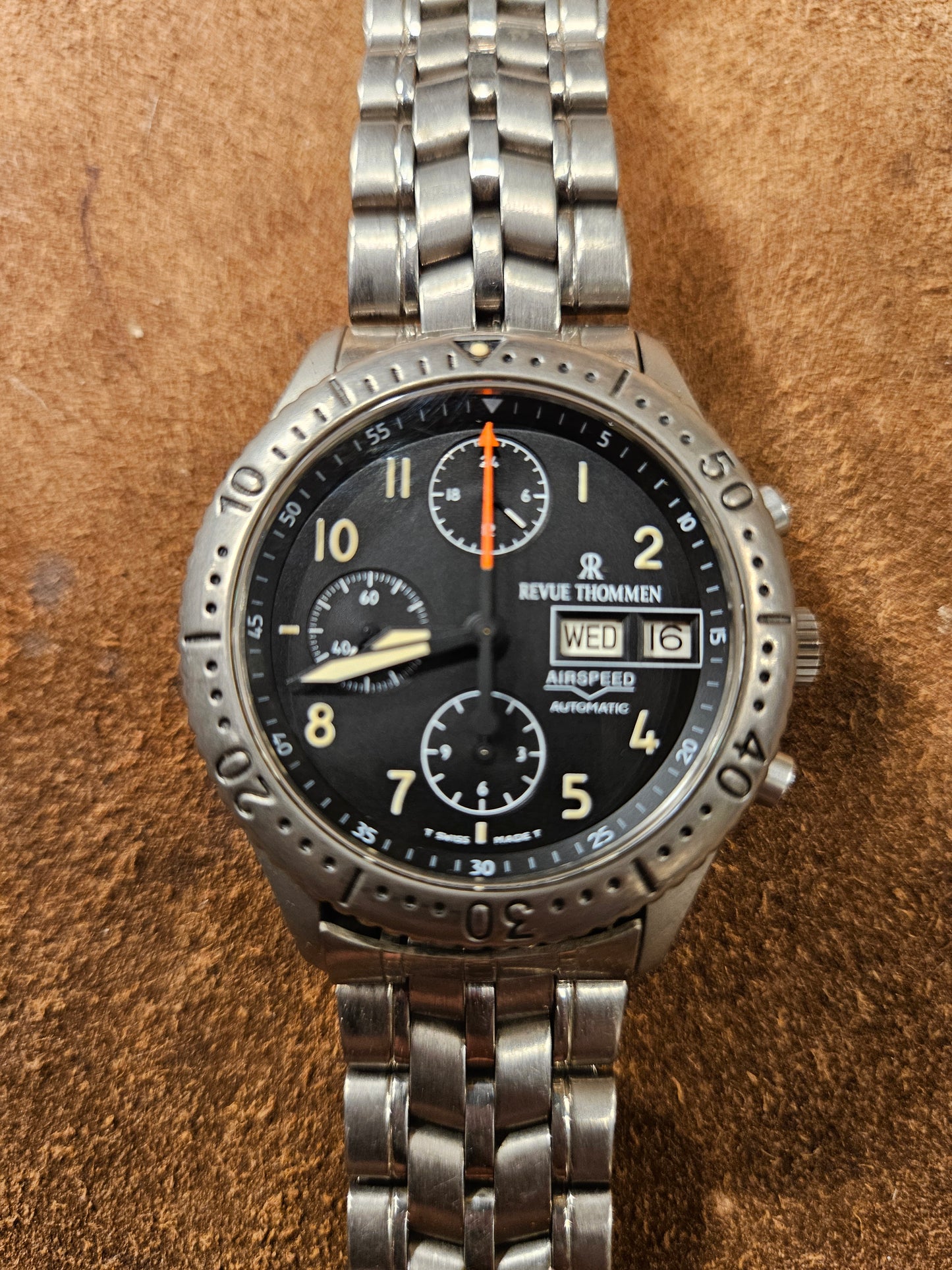 Revue Thommen Airspeed 2381 titanium watch from the 1990s